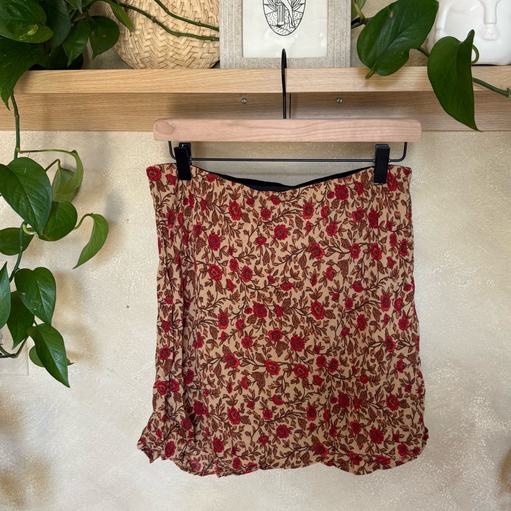 Aeropostale Red and Cream Mini Skirt Casual Resort Wear